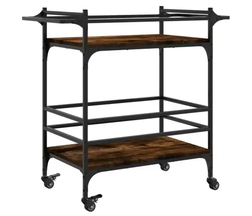 Virtuvės Vežimėlis, Dūminio Ąžuolo, 82X40X78,5cm Mediena