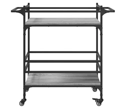 Virtuves Ratiņi, Pelēka Koka, 82X40X78,5 Cm, Inženierijas Koks Vidaxl