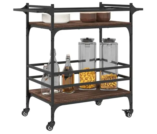 Köögikäru, Pruun Tamm, 82 X 40 X 78,5 cm Tehispuit