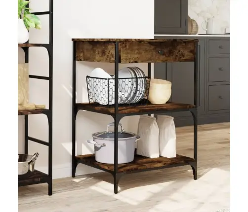 Virtuves Ratiņi, Ozolkoka, 60X48X89,5 Cm, Inženierijas Koks Vidaxl