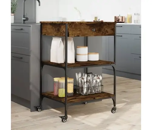 Virtuves Ratiņi, Ozolkoka, 60X48X89,5 Cm, Inženierijas Koks Vidaxl