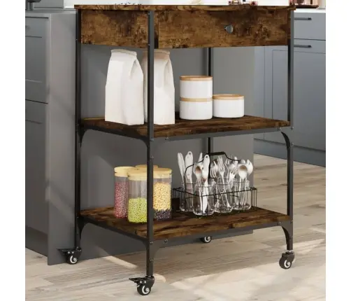 Virtuves Ratiņi, Ozolkoka, 60X48X89,5 Cm, Inženierijas Koks Vidaxl