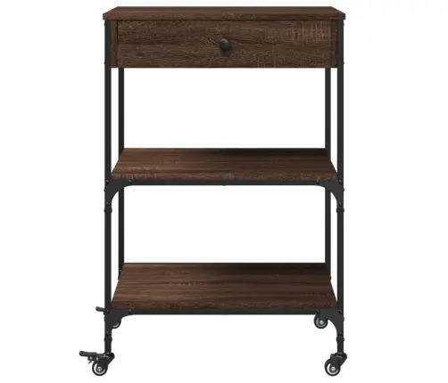 Virtuvės Vežimėlis, Rudas Ąžuolo, 60X48X89,5cm Mediena