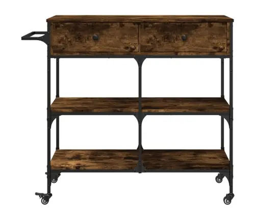 Virtuves Ratiņi, Ozola Krāsa, 105X42X95 Cm, Inženierijas Koks Vidaxl