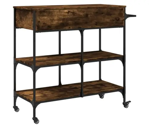 Virtuves Ratiņi, Ozola Krāsa, 105X42X95 Cm, Inženierijas Koks Vidaxl