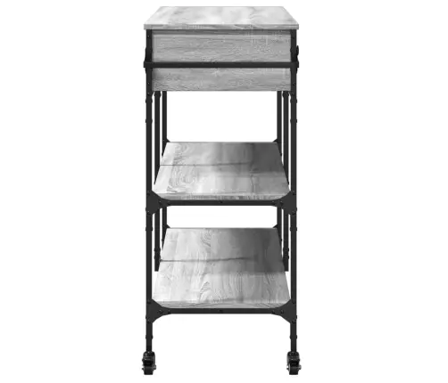 Virtuves Ratiņi, Pelēka Koka, 105X42X95 Cm, Inženierijas Koks Vidaxl