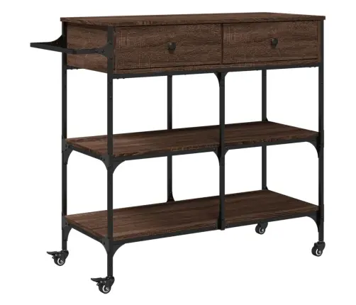 Virtuves Ratiņi, Brūni, 105X42X95 Cm, Inženierijas Koks Vidaxl