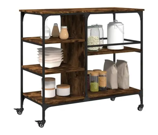 Virtuves Ratiņi, Ozolkoka, 100X45X89,5 Cm, Inženierijas Koks Vidaxl