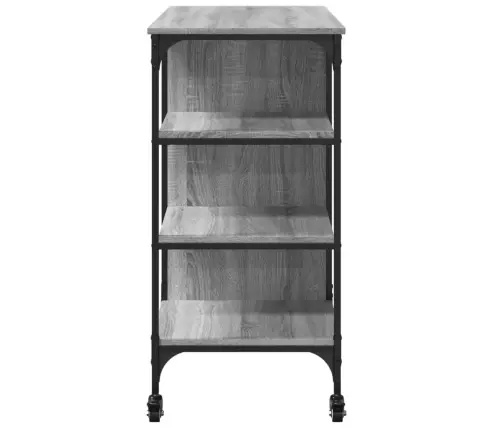 Virtuves Ratiņi, Pelēka Koka, 100X45X89,5 Cm, Inženierijas Koks Vidaxl