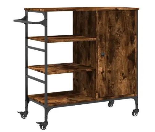 Virtuves Ratiņi, Ozola, 87,5X38,5X84,5 Cm, Inženierijas Koks Vidaxl