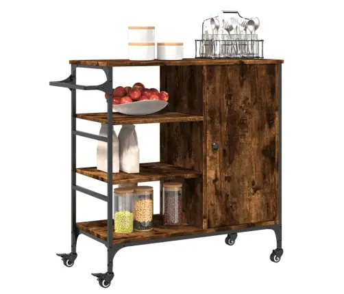 Virtuves Ratiņi, Ozola, 87,5X38,5X84,5 Cm, Inženierijas Koks Vidaxl