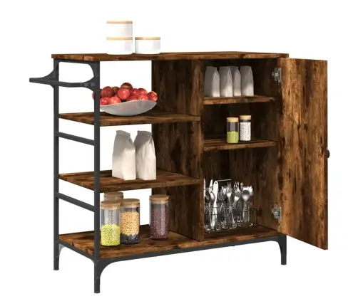 Virtuves Ratiņi, Ozola, 87,5X38,5X84,5 Cm, Inženierijas Koks Vidaxl