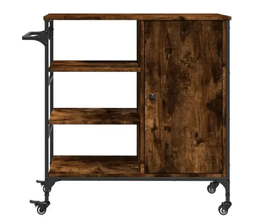 Virtuves Ratiņi, Ozola, 87,5X38,5X84,5 Cm, Inženierijas Koks Vidaxl