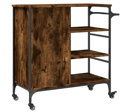 Virtuves Ratiņi, Ozola, 87,5X38,5X84,5 Cm, Inženierijas Koks Vidaxl