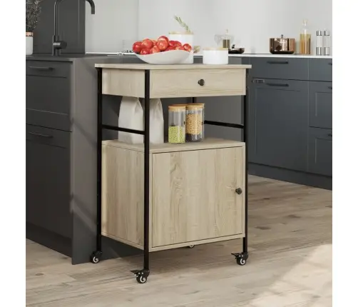 Köögikäru, Sonoma Tamm, 56 X 43 X 89,5 cm Tehispuit