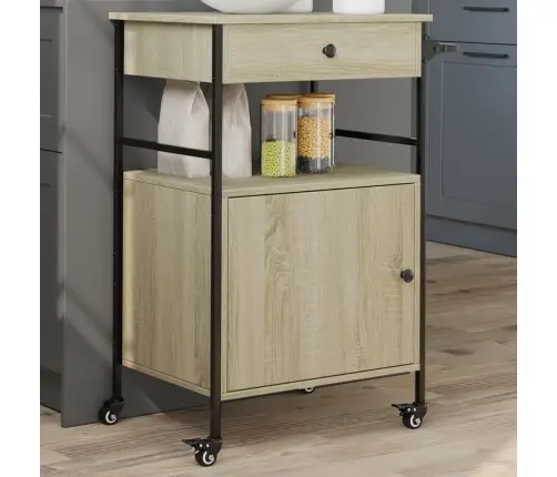 Köögikäru, Sonoma Tamm, 56 X 43 X 89,5 cm Tehispuit