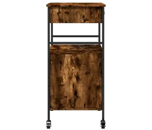 Köögikäru, Suitsutatud Tamm, 56 X 43 X 89,5 cm Tehispuit