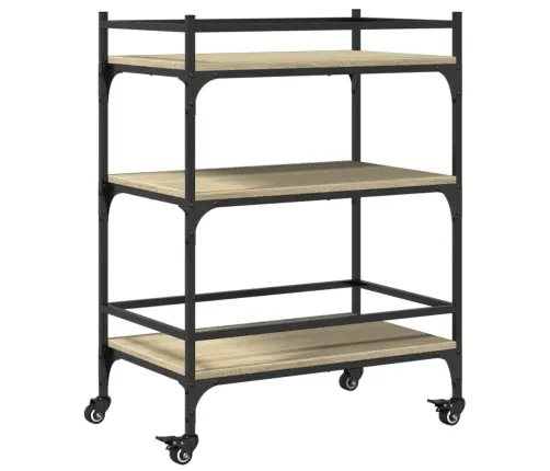 Virtuvės Vežimėlis, Ąžuolo, 65X40X86,5cm Apdirbta Mediena