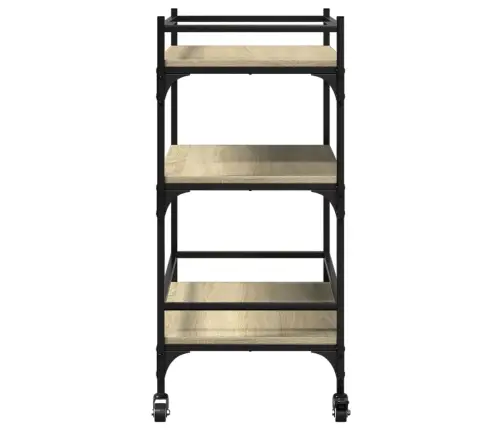 Virtuvės Vežimėlis, Ąžuolo, 65X40X86,5cm Apdirbta Mediena