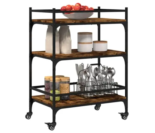 Virtuves Ratiņi, Ozolkoka, 65X40X86,5 Cm, Inženierijas Koks Vidaxl