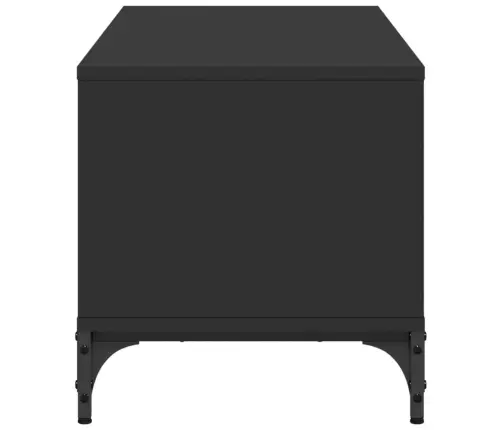 Tv Spintelė, Juoda, 102X40X41cm Apdirbta Mediena Ir Plienas