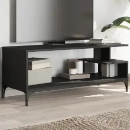 Tv Skapītis, Melns, 102X40X41 Cm, Inženierijas Koks, Tērauds Vidaxl