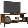 Tv Spintelė, Dūminė, 102X40X41cm Apdirbta Mediena Ir Plienas Tv Spintelė, Dūminė, 102X40X41cm Apdirbta Mediena Ir Plienas