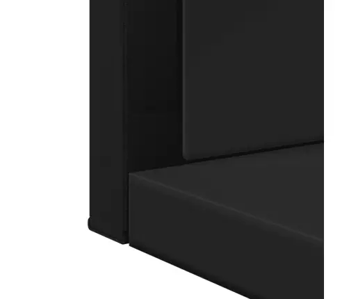 Riiuliga Vannitoapeegel, Must, 50 X 12 X 60 cm Tehispuit