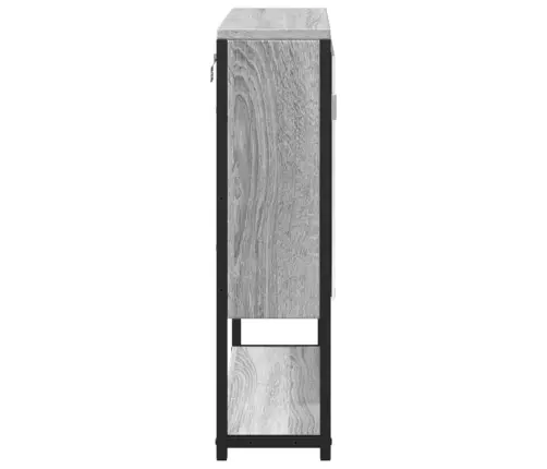 Veidrodinė Vonios Spintelė, Pilka Ąžuolo, 60X16X60cm Mediena