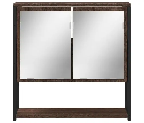 Vannitoa Peegelkapp, Pruun Tamm, 60 X 16 X 60 cm Tehispuit