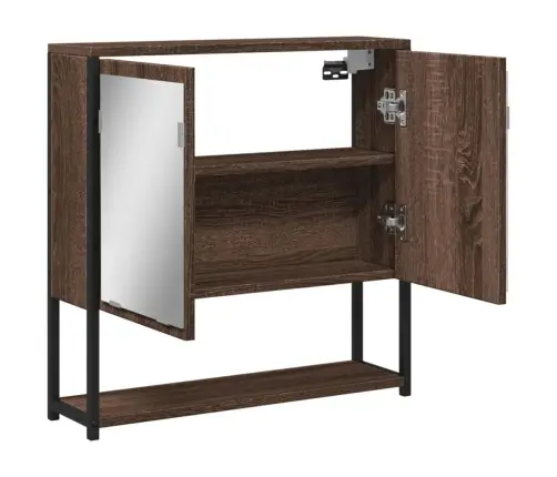 Vannitoa Peegelkapp, Pruun Tamm, 60 X 16 X 60 cm Tehispuit