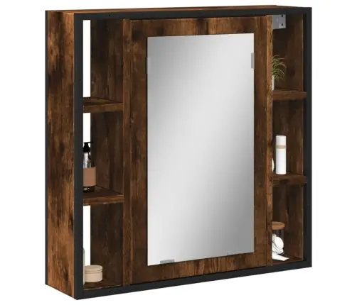 Vannasistabas Spoguļskapītis, Ozolkoka Krāsa, 60X16X60 Cm Vidaxl