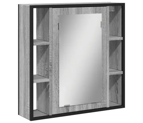 Vannitoa Peegelkapp, Hall Sonoma Tamm, 60X16X60 cm Tehispuit