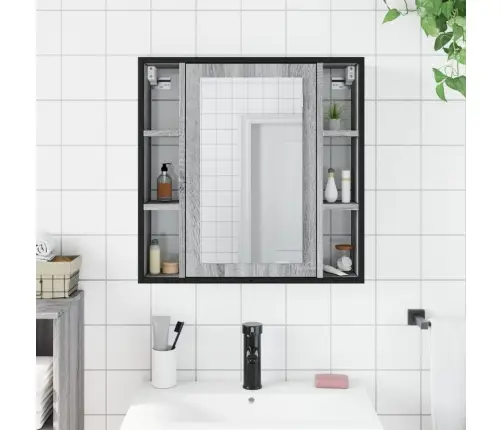 Vannitoa Peegelkapp, Hall Sonoma Tamm, 60X16X60 cm Tehispuit