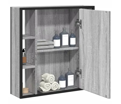 Vannitoa Peegelkapp, Hall Sonoma Tamm, 60X16X60 cm Tehispuit