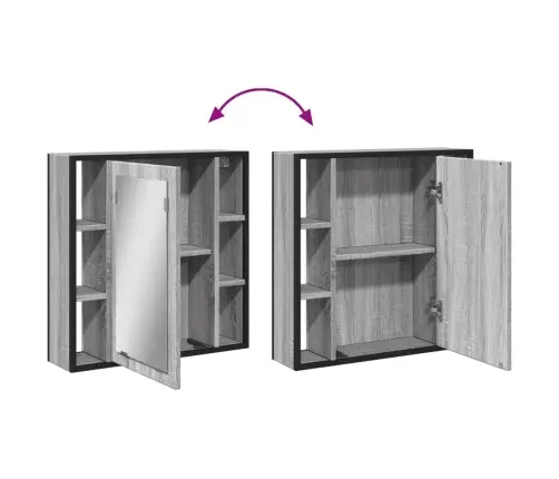 Vannitoa Peegelkapp, Hall Sonoma Tamm, 60X16X60 cm Tehispuit