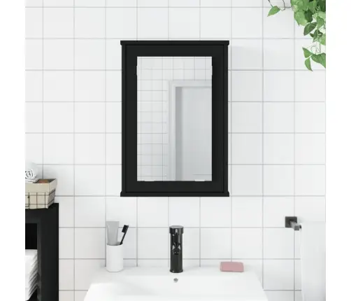 Vannasistabas Spoguļskapītis, Melns, 42X12X60 Cm Vidaxl