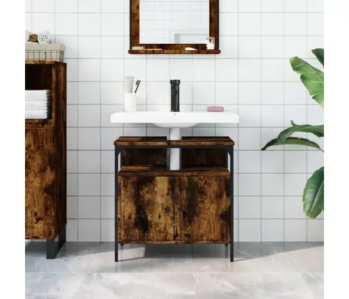 Spintelė Praustuvui, Dūminė, 60X30X60cm Apdirbta Mediena