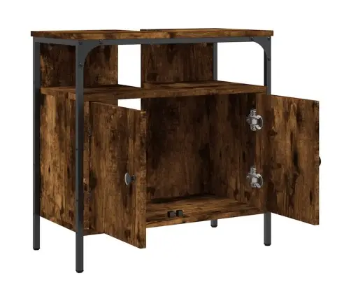 Spintelė Praustuvui, Dūminė, 60X30X60cm Apdirbta Mediena