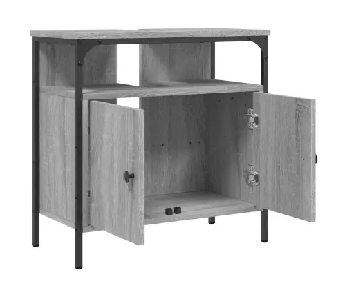 Spintelė Praustuvui, Pilka Ąžuolo, 60X30X60cm Apdirbta Mediena