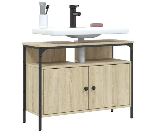 Izlietnes Skapītis, Koka Krāsa, 80X30X60 Cm, Inženierijas Koks Vidaxl