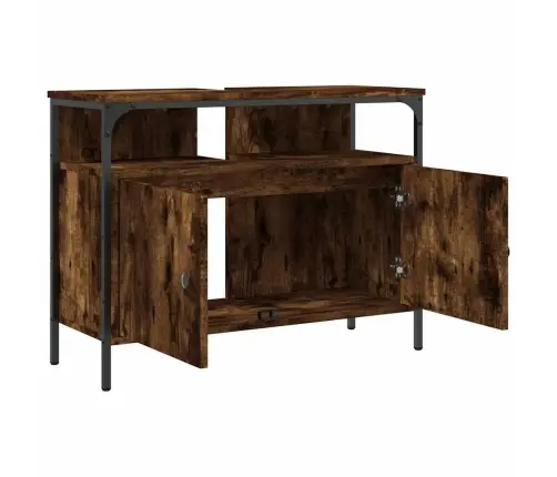 Spintelė Praustuvui, Dūminio Ąžuolo, 80X30X60cm Mediena