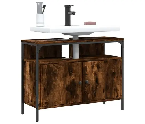 Spintelė Praustuvui, Dūminio Ąžuolo, 80X30X60cm Mediena