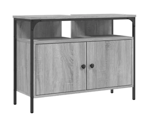 Izlietnes Skapītis, Pelēks, 80X30X60 Cm, Inženierijas Koks Vidaxl