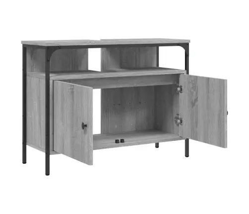 Izlietnes Skapītis, Pelēks, 80X30X60 Cm, Inženierijas Koks Vidaxl