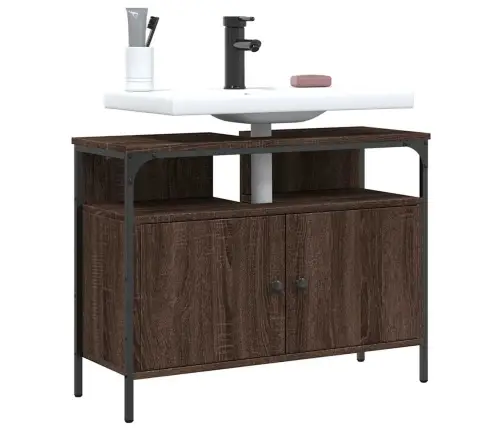 Izlietnes Skapītis, Brūns, 80X30X60 Cm, Inženierijas Koks Vidaxl