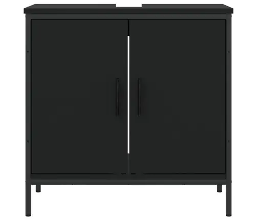 Izlietnes Skapītis, Melns, 60X30X60 Cm, Inženierijas Koks Vidaxl