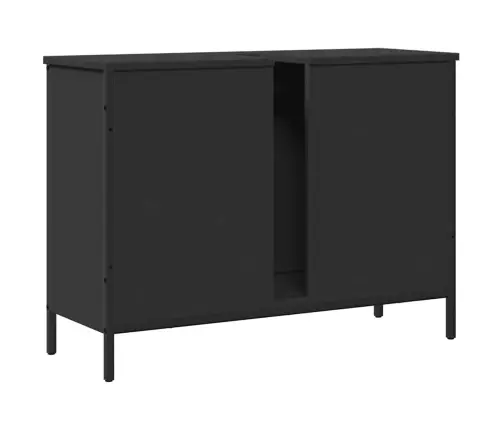 Izlietnes Skapītis, Melns, 80X30X60 Cm, Inženierijas Koks Vidaxl