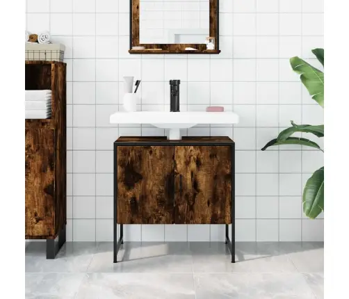 Spintelė Praustuvui, Dūminė, 60X33X60cm Apdirbta Mediena