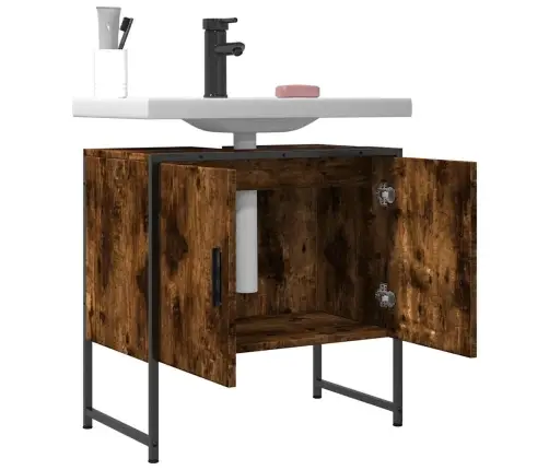 Spintelė Praustuvui, Dūminė, 60X33X60cm Apdirbta Mediena